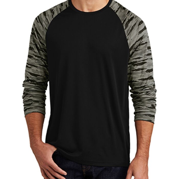 Sport-Tek® Drift Camo Colorblock Long Sleeve Tee Thumbnail