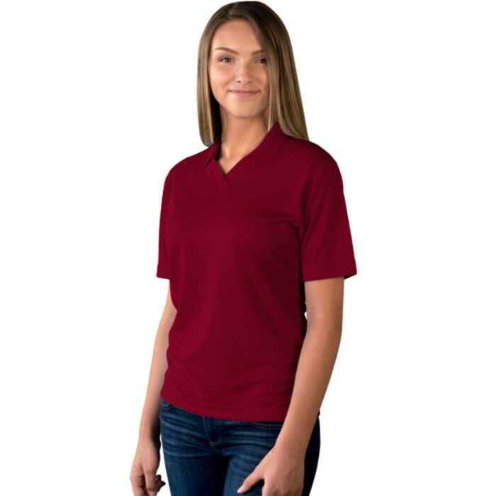Ladies' Wicking V-Neck Polo Thumbnail